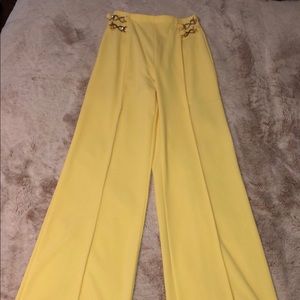 Yellow high waisted fashion nova pants